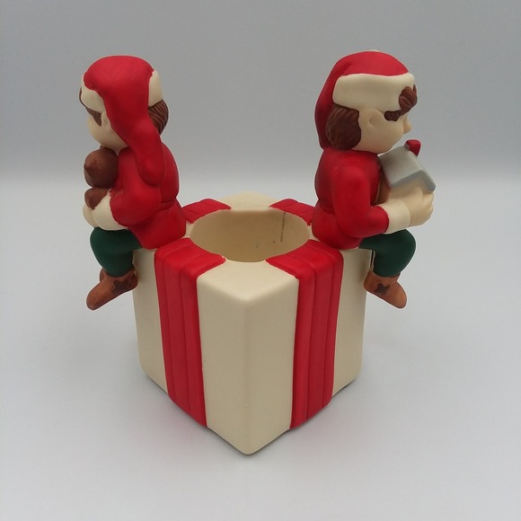 Partylite Santa's Elves Votive Holder Christmas Decor Holiday Gift Retired - Picture 5 of 11